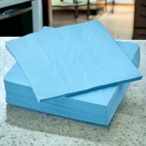 IKEA FANTASTISK Paper Napkins Absorb Quickly 15 ¾x15 ¾ "‎ Blue/50 Pack - Picture 7 of 9